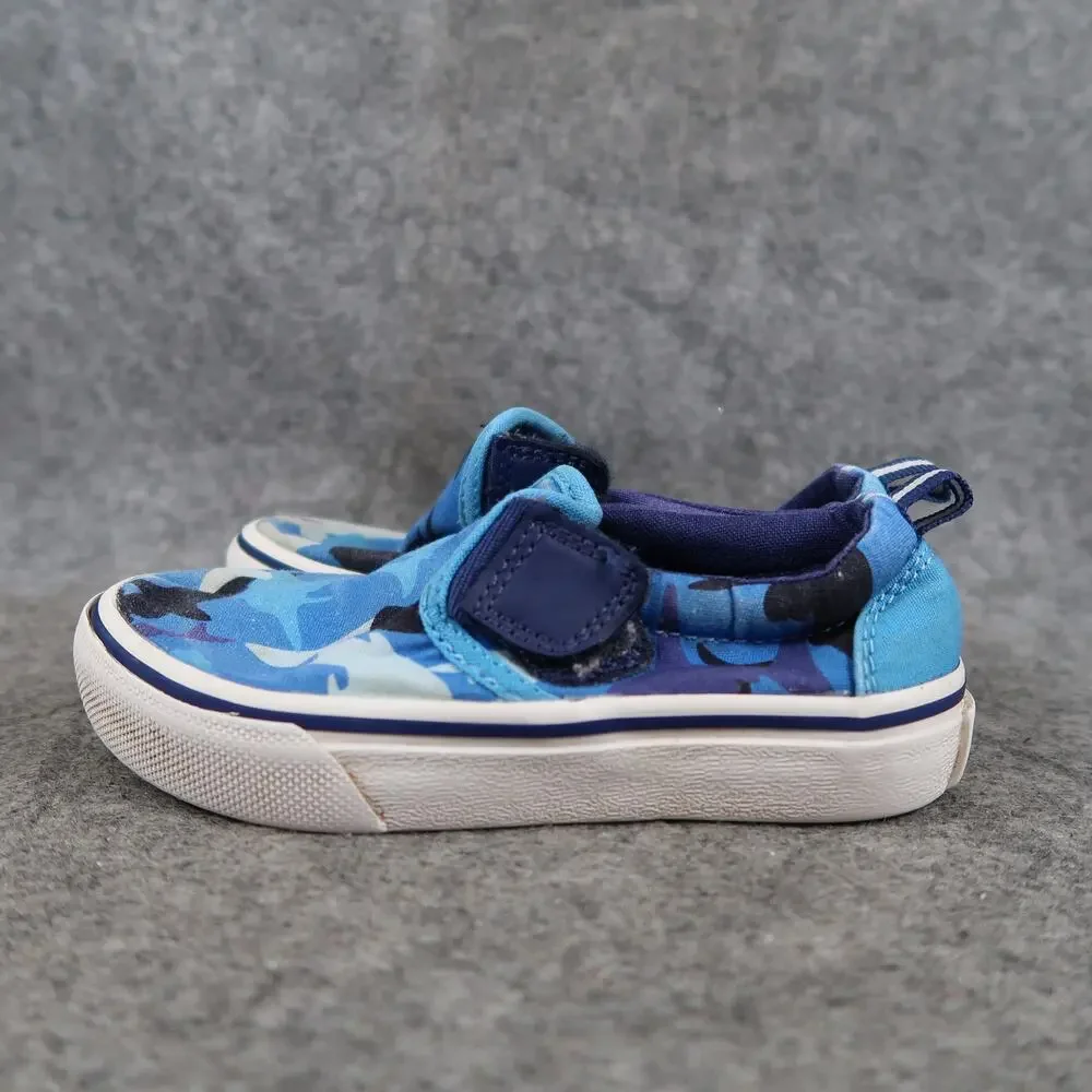 Skechers Shoes Kids Toddler 8 Sneakers Slip On Camo Sharks Blue Trainer Casual